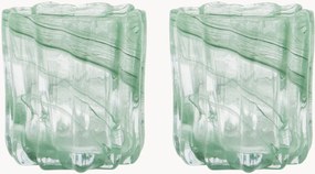 Suportes para velas de vidro Curl, conjunto de 2