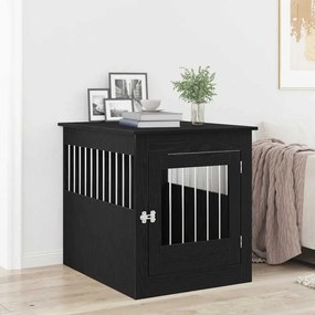 vidaXL Caixa para cães em carvalho preto 80x64,5x71 cm Madeira projetada