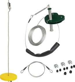 Kits de tirolesa para crianças dos 6 aos 10 anos com pega antiderrapante, corda ajustável e dispositivo de proteção para árvores multicolorido