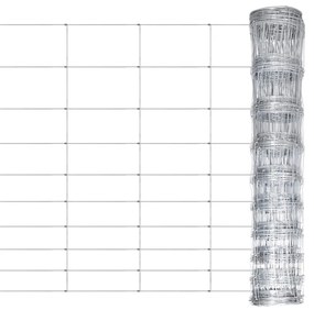 vidaXL Cerca de jardim 50x1,2 m aço galvanizado prateado