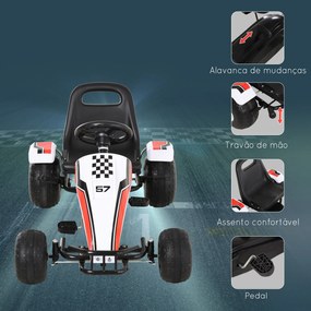 HOMCOM Go Kart a Pedais para Crianças acima de 3 Anos Carro de Pedais