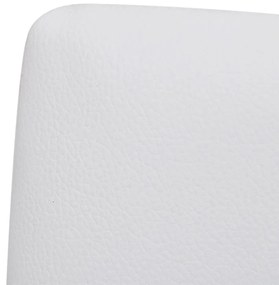 Cadeiras de jantar cantilever 4 pcs couro artificial branco