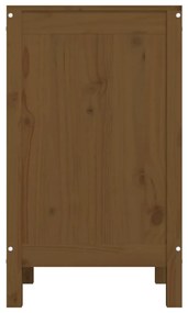 Caixa p/ roupa 44x44x76 cm madeira pinho maciça castanho mel