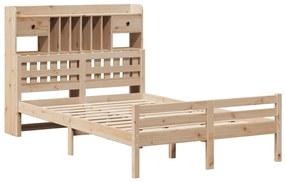 Cama com estante sem colchão 135x190 cm pinho maciço