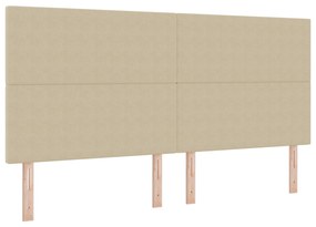 Cabeceira vidaXL Design Simples Verde Claro Cinza 200 cm Tecido de Cor