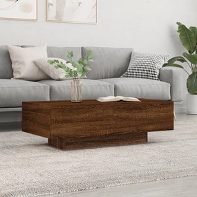 vidaXL Mesa centro 100x49,5x31 cm derivados madeira carvalho castanho