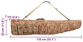 Saco para espingarda com alça de ombro 135 cm tecido oxford