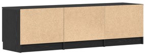 Armário de TV vidaXL - Carvalho Preto - 140x35x40 cm - Feito de Madeir