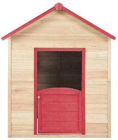 Casa de brincar para crianças madeira de abeto vermelho