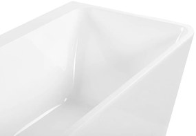 Banheira para parede em acrílico branco 170 x 80 cm HASSEL Beliani