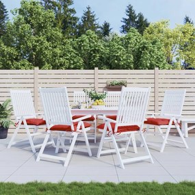 vidaXL Almofadões de cadeira 6 pcs 40x40x7 cm tecido oxford vermelho