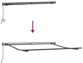 Toldo Retrátil Manual Branco 350 x 250 cm Acrílo
