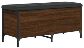 Banco arrumação 102x42x45cm derivados madeira carvalho castanho