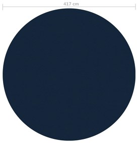 Película p/ piscina PE solar flutuante 417 cm preto e azul