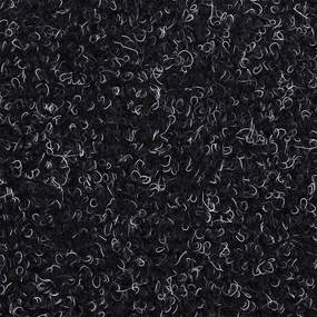 Tapetes de escada autoadesivos 20 pcs 65x21x4 cm preto