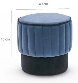Pouffe Rose – Azul – 40x40x40 cm