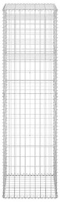 Postes/cestos gabião 2 pcs 50x50x180 cm ferro