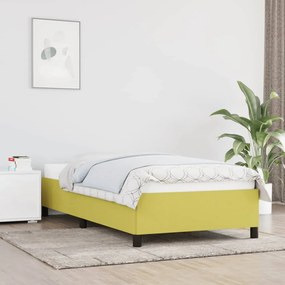 vidaXL Estrutura de cama 90x200 cm tecido verde
