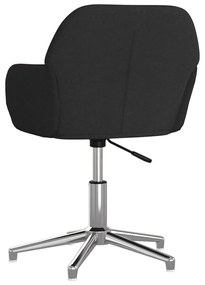 Cadeira de escritório giratória tecido preto