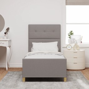 Cama vidaXL Taupe 100x200 cm em Tecido