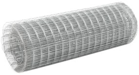 Cerca de arame p/ galinheiro 10x0,5 m aço galvanizado prateado