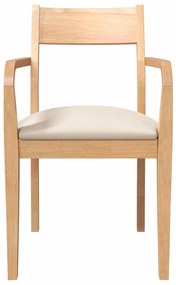 Cadeiras de jantar com almofadões 2 pcs madeira maciça natural