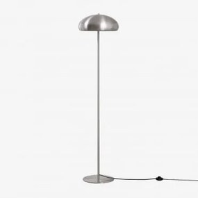 Luminária De Chão Metálica Hilma Cinza Cromado - Sklum