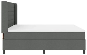 Cama Box com Colchão Cinza Escuro 180x200 cm em Tecido