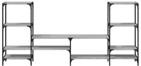 Armário TV 206,5x28,5x95cm derivados de madeira cinzento sonoma