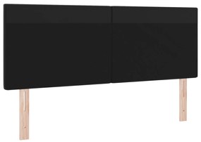 Cabeceira vidaXL Design Simples Preto 140 cm em Couro Sintético