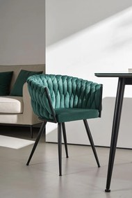 Cadeira Widny Black Veludo - Verde
