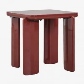 Mesa De Apoio Quadrada 50x50 Cm Em Mdf Genebra Vinho Tinto - Sklum