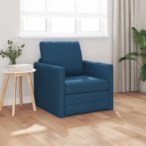 vidaXL Sofá Cama 2 em 1 Azul 74x77x81 cm Tecido
