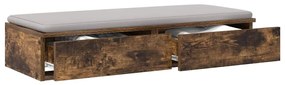 Gavetas de Cama vidaXL Carvalho Fumado 100x36,5x16,5 cm Madeira de Eng