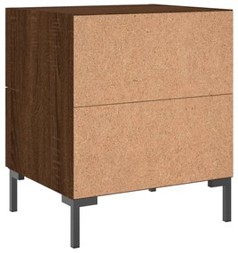Mesa de cabeceira 2 pcs derivados de madeira carvalho castanho