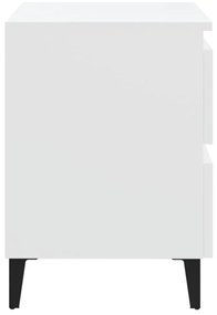Mesas de cabeceira 2 pcs 40x35x50cm derivados de madeira branco