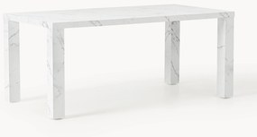 Mesa de jantar com aspeto de mármore Carl, 180 x 90 cm