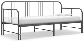 Estrutura sofá-cama de puxar 90x200 cm metal cinzento