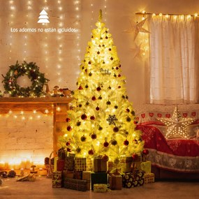 Árvore de Natal com Luzes LED, 11 Modos de Iluminação, Branco