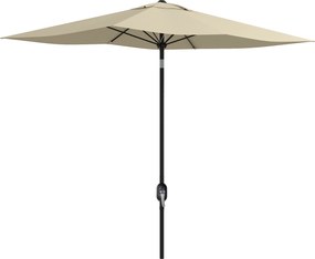 Outsunny Guarda-sol retangular inclinável 2x3 m com manivela tecido de poliéster impermeabilizado de alta densidade 180g/m² creme | Aosom Portugal