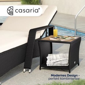 Mesa de apoio Jardim Polyrattan 45x45x40cm preta