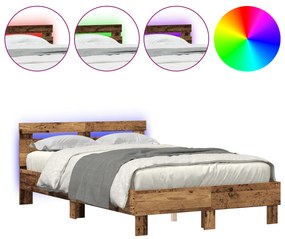Estrutura de Cama de Madeira Engenheirada Madeira velha