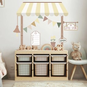 Autocolante de parede - Loja em tons de amarelo "My Little Store"