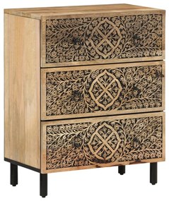 Móveis de apoio 2 pcs 60x33x75 cm madeira de mangueira maciça