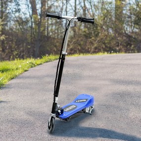 ® Trotinete Eléctrico Tipo Scooter com Guiador Ajustável – Cor Azul - 81.5x37x96cm