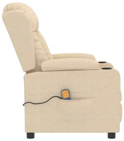 Poltrona de massagens tecido cor creme