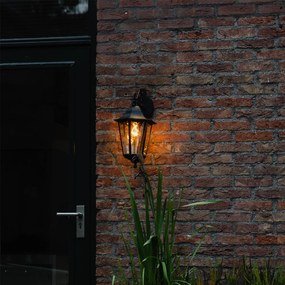 Candeeiro de parede exterior clássico preto IP44 - Havana Down