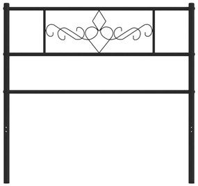 Cabeceira de cama 100 cm metal preto
