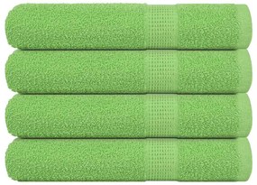 vidaXL Toalhas FROGN 4 pcs 100x200 cm 360 g/m² verde maça