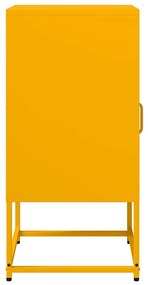 Mesa de cabeceira 36x39x78 cm aço laminado a frio mostarda